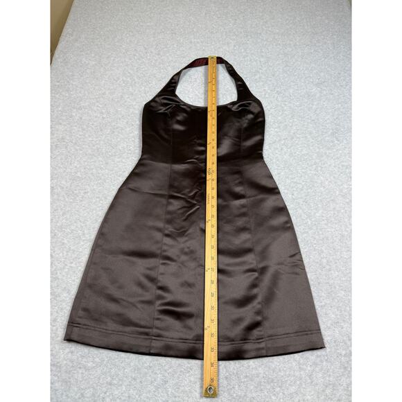 Vintage Geronimo by Stephen Digeronimo Womens Size 4 Brown Halter Mini Dress - Picture 10 of 15